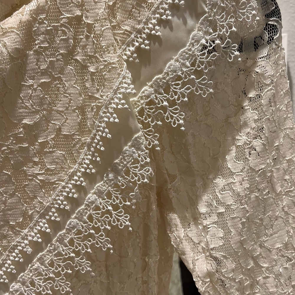 Jessica McClintock Vintage Cream Lace Bridal Gown - Picture 4 of 6